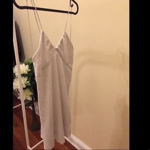 Mini shiny white dress